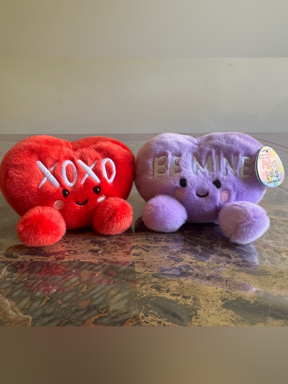 'XOXO' and 'Be Mine' by Aurora Palm Pals